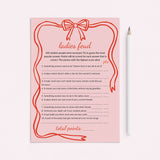 Pink Wavy Border Ladies Feud Game with Answers Printable by LittleSizzle