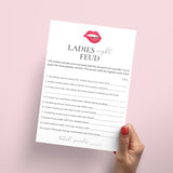 Ladies Night Feud Questions and Answers Printable
