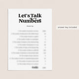 Let's Talk Numbers Game with Answers Printable