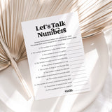 Let's Talk Numbers Game with Answers Printable