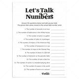 Let's Talk Numbers Game with Answers Printable by LittleSizzle