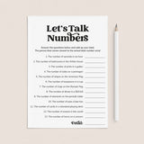 Let's Talk Numbers Game with Answers Printable by LittleSizzle