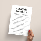 Let's Talk Numbers Game with Answers Printable