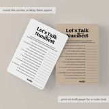 Let's Talk Numbers Game with Answers Printable