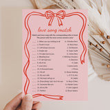 Love Song Game with Answers Printable