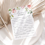 Funny Bridal Shower Mad Libs Love Story Printables
