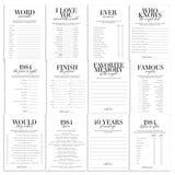 Married in 1984 40th Wedding Anniversary Party Games Bundle by LittleSizzle
