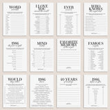 Married in 1986 40th Wedding Anniversary Party Games Bundle by LittleSizzle