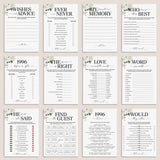 30th Anniversary Games Printable Floral Married in 1996 by LittleSizzle