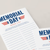 Memorial Day Games for Family Printable