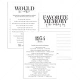 91st Birthday Games For Him Born in 1934 by LittleSizzle