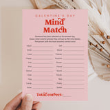 Galentines Game Printable Mind Match