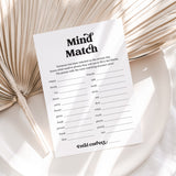 Match My Mind Ice Breaker Game Printable