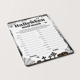 Halloween Mind Match Finish The Phrase Game Printable