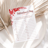 Group Valentines Party Game Mind Match Printable