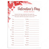 Group Valentines Party Game Mind Match Printable by LittleSizzle