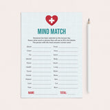 Nurse Party Game Finish My Phrase Mind Match Printable by LittleSizzle