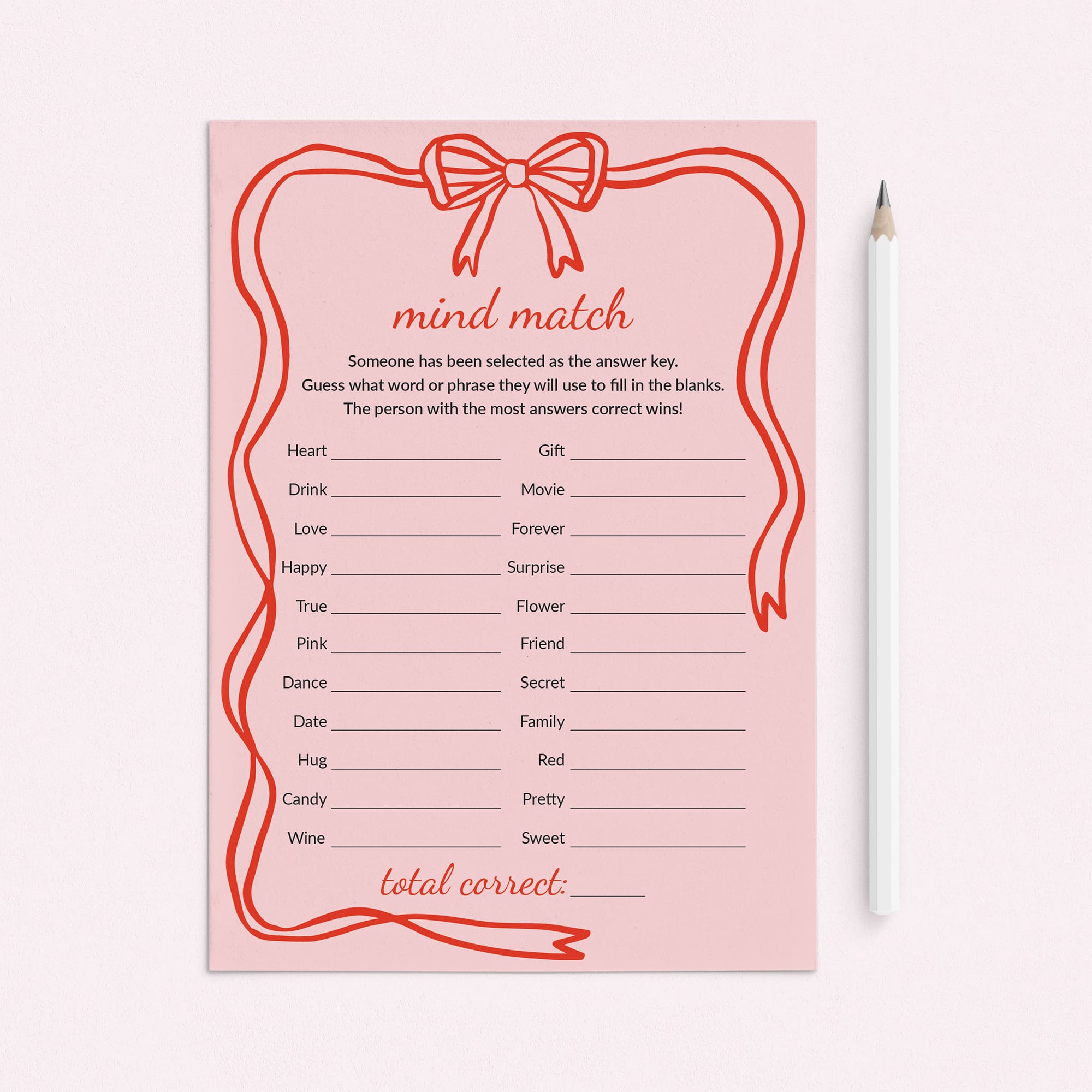 Valentines Game for Groups Mind Match Printable by LittleSizzle