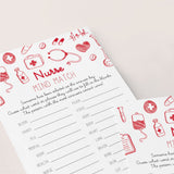 Nurses Icebreaker Game Mind Match Printable