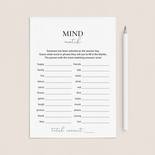 MindMatch Game Printable Icebreaker by LittleSizzle
