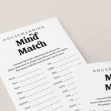 Housewarming Mind Match Game Printable