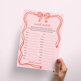 Wavy Border Valentines Day Games Printable