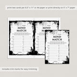 Halloween Group Game Printable Mind Match