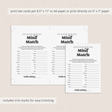 Housewarming Mind Match Game Printable