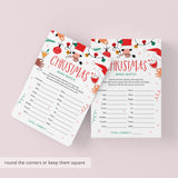 Printable Christmas Party Ice Breaker Game Mind Match