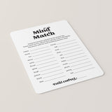 Match My Mind Ice Breaker Game Printable