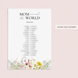 Mom Around The World Game with Answer Key Printable