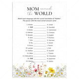Mom Around The World Game with Answer Key Printable by LittleSizzle