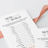 Mom Around The World Game with Answer Key Printable