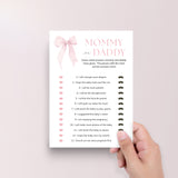 Pink Bow Baby Shower Games Printable