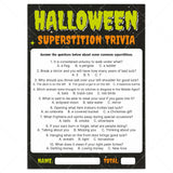 Halloween Superstitions Trivia Quiz Printable | Monster Theme by LittleSizzle