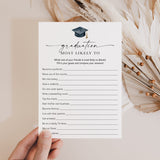 Who Is Most Likely To Game Questions for Graduation Party Printable