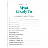 Medical Game Most Likely To for Doctors and Nurses by LittleSizzle