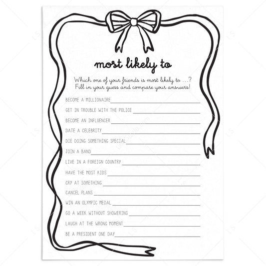 Whos The Most Likely To Galentine's Game for Friends Printable by LittleSizzle