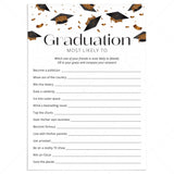 Most Likely To Grad Party Game Printable by LittleSizzle