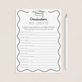 Graduation Most Likely To Game Printable Wavy Border by LittleSizzle