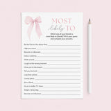 Pink Sweet Sixteen Party Games Pack Printable