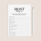 Funny Office Most Likely To Game Printable by LittleSizzle