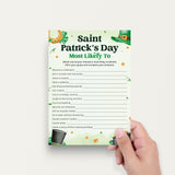 Most Likely To St Patrick's Day Game for Adults