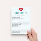 Printable Nurse Nominations Game Who Is Most Likely To Questions