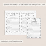 Graduation Most Likely To Game Printable Wavy Border
