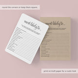 Funny Adult Party Game Printable Most Likely To...