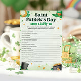 Most Likely To St Patrick's Day Game for Adults