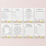 Printable Mothers Day Game Bundle with Wildflowers by LittleSizzle