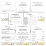 Printable Mothers Day Game Bundle with Wildflowers by LittleSizzle