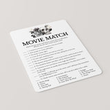 Bride or Die Theme Party Game Romantic Movie Match with Answers